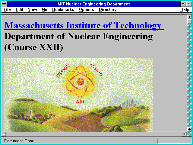 Screenshot of MIT Nuclear Engineering Department