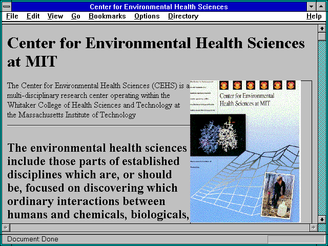 Screenshot of Center for Environmental Health Sciences