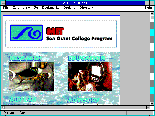 Screenshot of MIT SEA GRANT