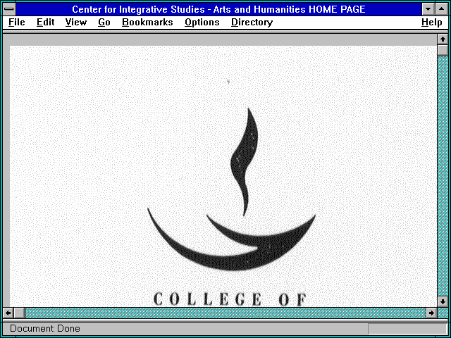 Screenshot of Center for Integrative Studies - Arts and Humanities HOME PAGE