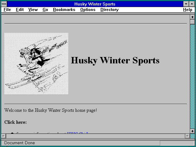 Screenshot of Husky Winter Sports