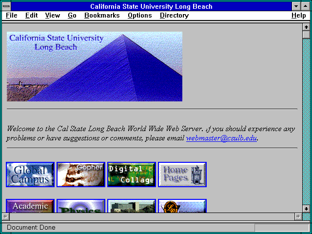 Screenshot of California State University Long Beach