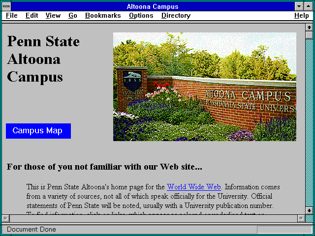 Screenshot of Altoona Campus