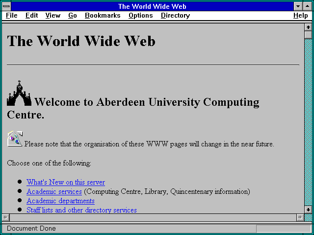 Screenshot of University of Aberdeen