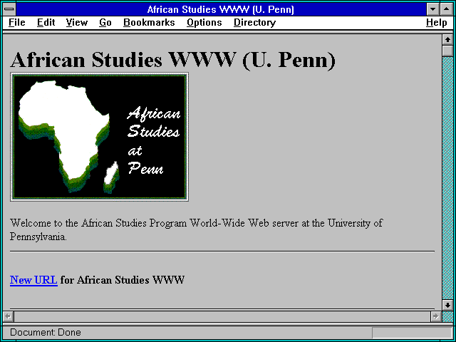 Screenshot of African Studies Bulletin Board