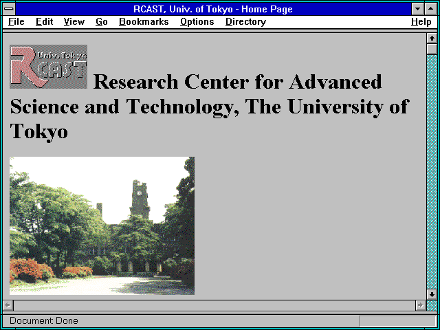 Screenshot of RCAST Univ. of Tokyo - Home Page