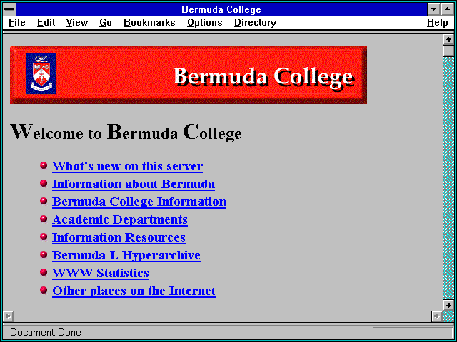 Screenshot of Bermuda College
