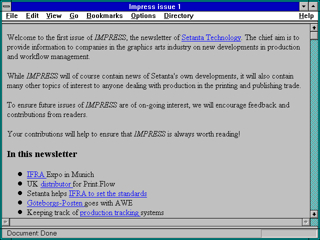 Screenshot of Impress issue 1