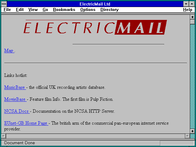 Screenshot of ElectricMail Ltd
