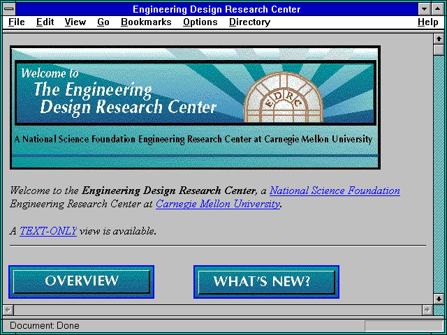 Screenshot of Engineering Design Research Center