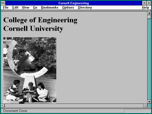 Screenshot of Cornell Engineering