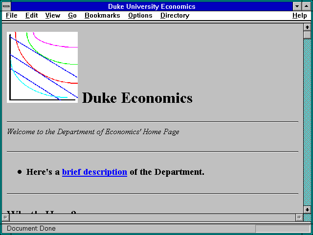 Screenshot of Duke University Economics