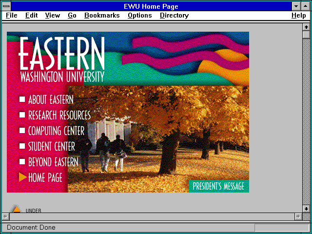 Screenshot of Eastern Washington University
