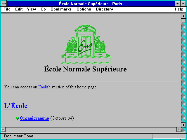Screenshot of Ecole Normale Superieure - Paris