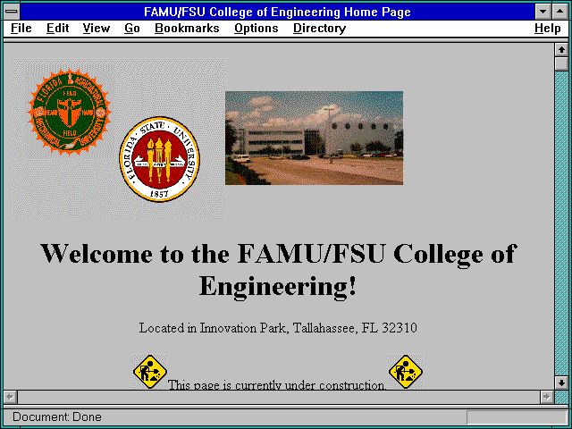 Screenshot of FAMU/FSU College of Engineering Home Page