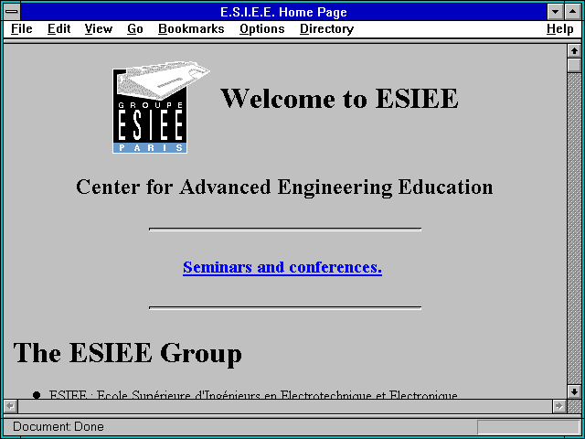 Screenshot of École Supérieure D'Ingénieur en Électronique et Électrotechnique