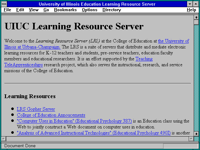 Screenshot of English as a Second Language Home Page - College of Ed