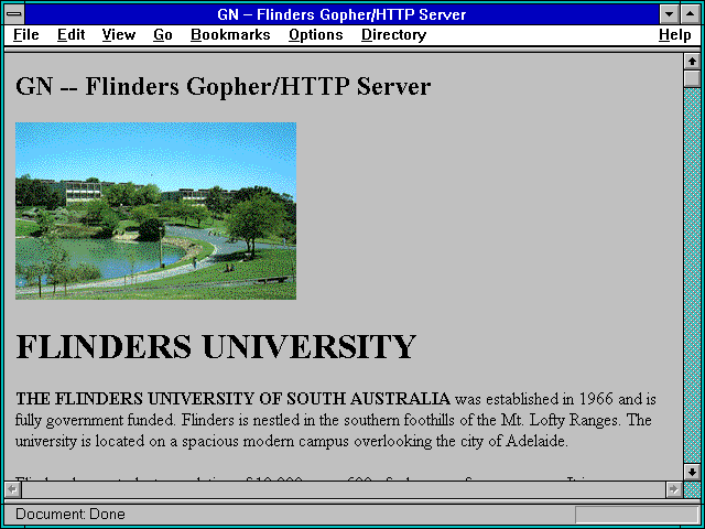 Screenshot of www.flinders.edu.au
