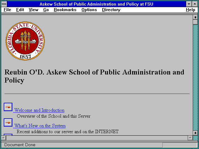 Screenshot of Askew School of Public Administration and Policy at FSU