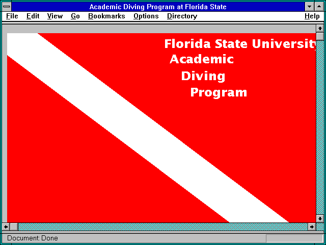 Screenshot of Academic Diving Program at Florida State