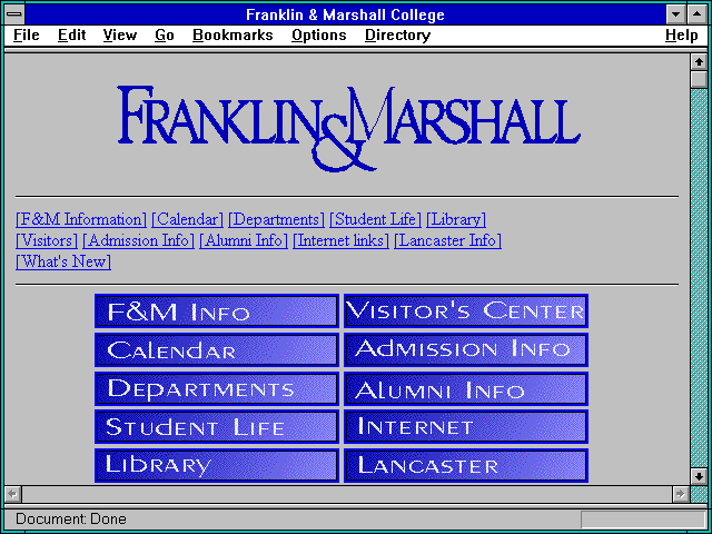 Screenshot of Franklin and Marshall College