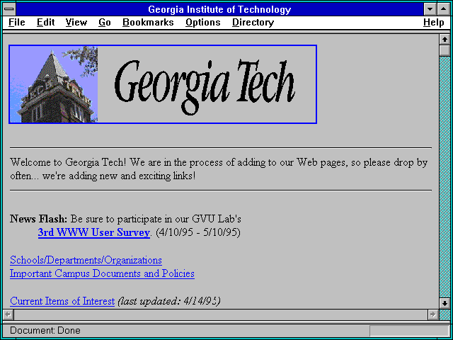 Screenshot of Georgia Institute of Technology