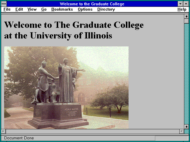 Screenshot of Welcome to the Graduate College