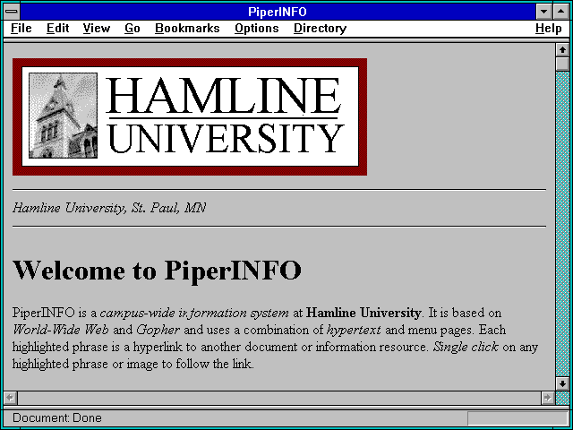 Screenshot of Hamline University