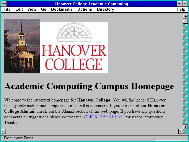 Screenshot of Hanover College