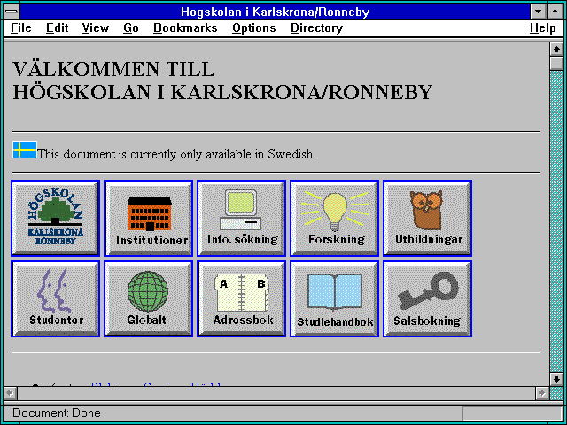 Screenshot of Hogskolan i Karlskrona/Ronneby