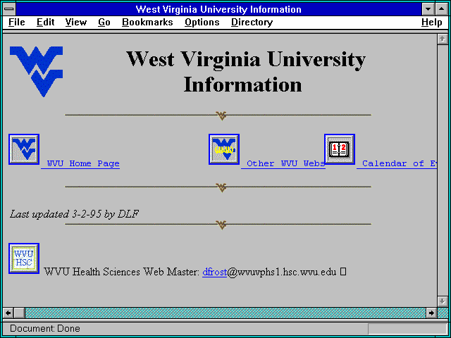 Screenshot of West Virginia Info.