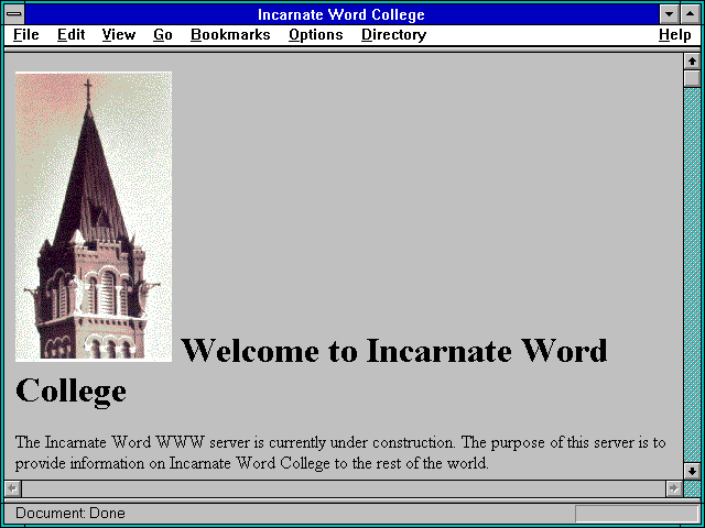 Screenshot of Incarnate Word College