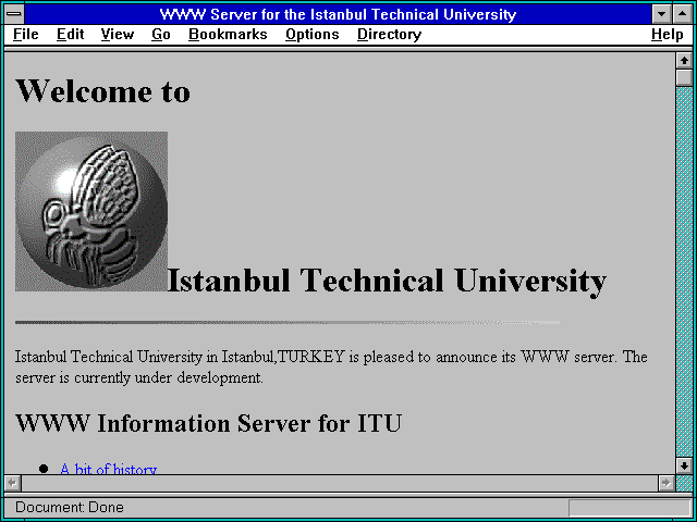 Screenshot of Schools of Istanbul Technical University