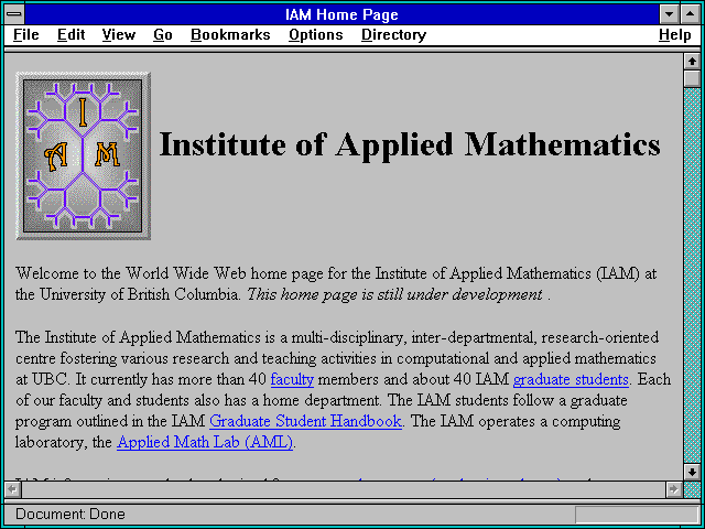 Screenshot of IAM Home Page