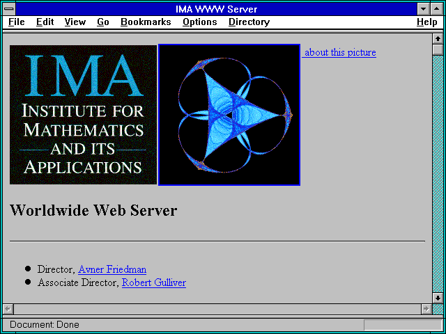 Screenshot of IMA WWW Server