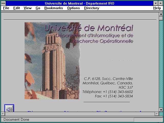 Screenshot of Universite de Montreal - Departement IRO