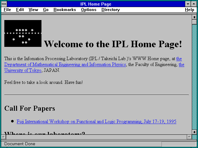Screenshot of IPL Home Page