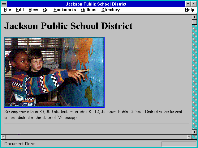 Screenshot of Jackson Public School District