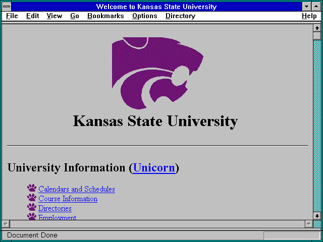 Screenshot of Welcome to Kansas State University