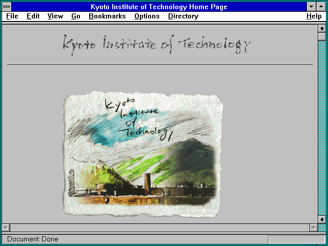 Screenshot of Kyoto Institute of Technology Home Page