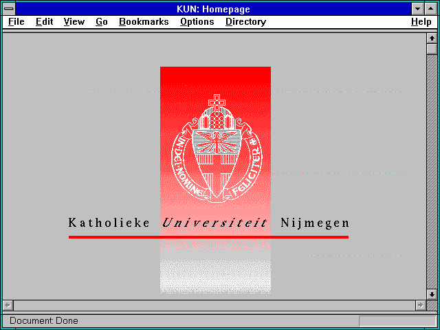 Screenshot of KUN: Homepage
