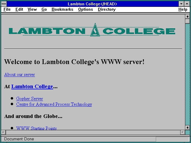 Screenshot of Lambton College