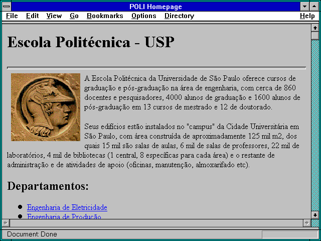 Screenshot of POLI Homepage