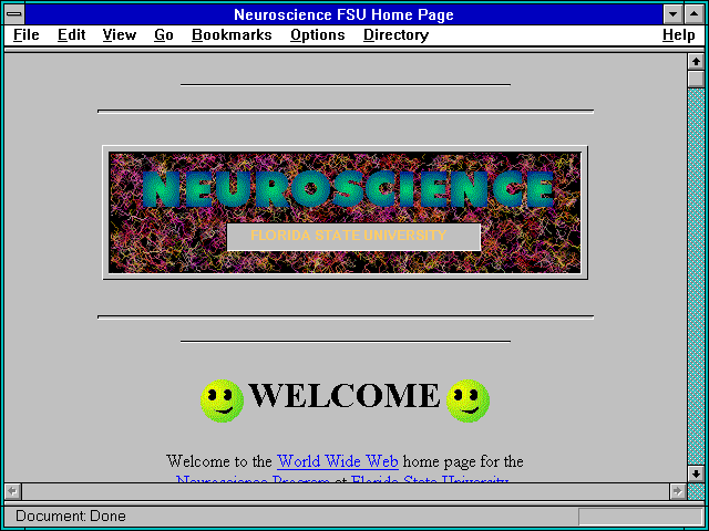 Screenshot of Neuroscience FSU Home Page