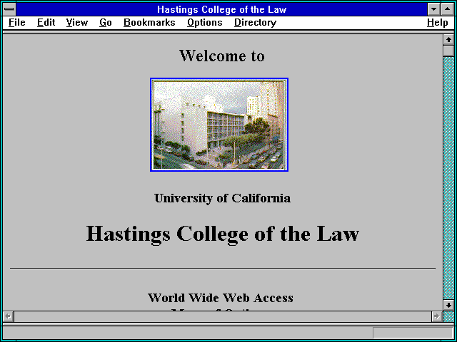 Screenshot of Hastings College of the Law