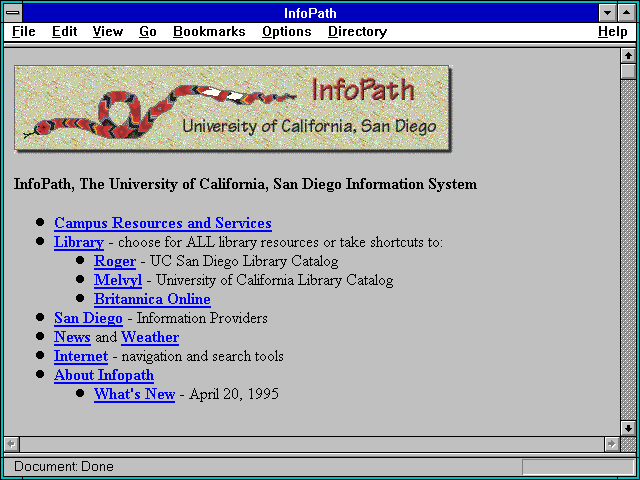 Screenshot of University of California, San Diego