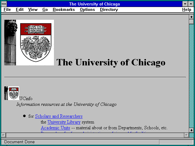 Screenshot of The University of Chicago
