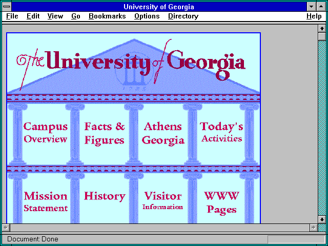 Screenshot of University of Georgia