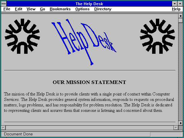 Screenshot of The Help Desk
