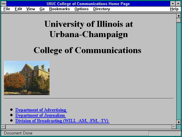 Screenshot of University of Illinois at Urbana - Champaign